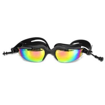 Black Silicone Strap Swimming Goggles